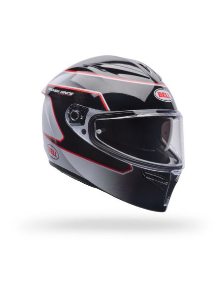 Casque intégral Bell Lithium MIPS Flux- Blanc Noir Rouge