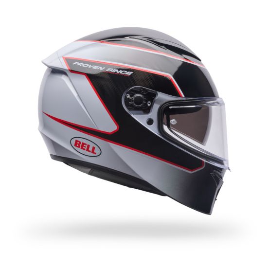 Casque intégral Bell Lithium MIPS Flux- Blanc Noir Rouge