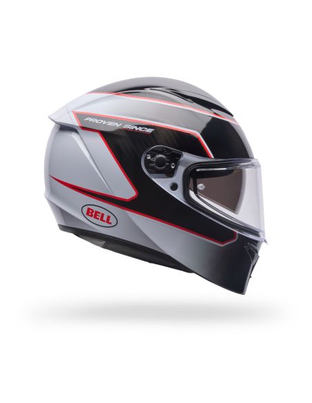 Casque intégral Bell Lithium MIPS Flux- Blanc Noir Rouge