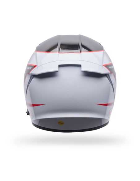 Casque intégral Bell Lithium MIPS Flux- Blanc Noir Rouge