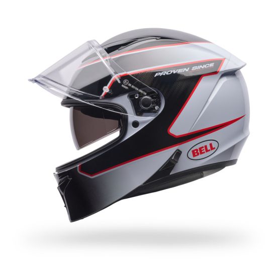 Casque intégral Bell Lithium MIPS Flux- Blanc Noir Rouge