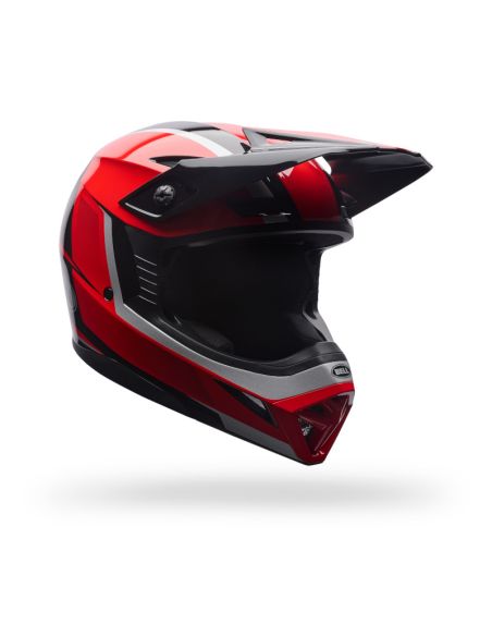 Casque cross Bell MX-10 MIPS Spiral- Noir Rouge