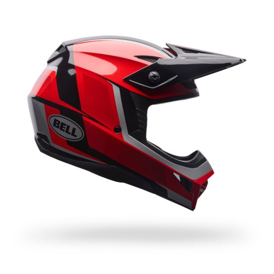 Casque cross Bell MX-10 MIPS Spiral- Noir Rouge
