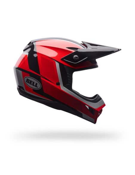 Casque cross Bell MX-10 MIPS Spiral- Noir Rouge