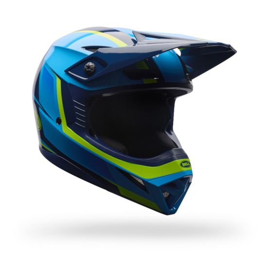 Casque cross Bell MX-10 MIPS Spiral- Bleu