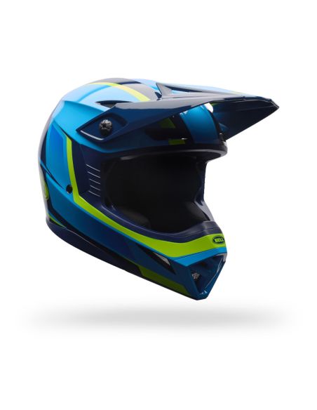 Casque cross Bell MX-10 MIPS Spiral- Bleu