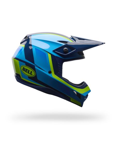 Casque cross Bell MX-10 MIPS Spiral- Bleu