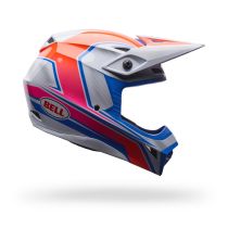 Casque cross Bell MX-10 MIPS Speedway- Blanc Bleu 2