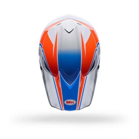 Casque cross Bell MX-10 MIPS Speedway- Blanc Bleu