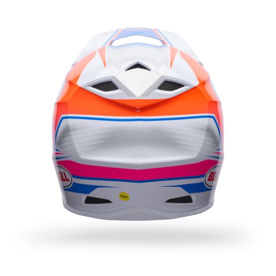 Casque cross Bell MX-10 MIPS Speedway- Blanc Bleu