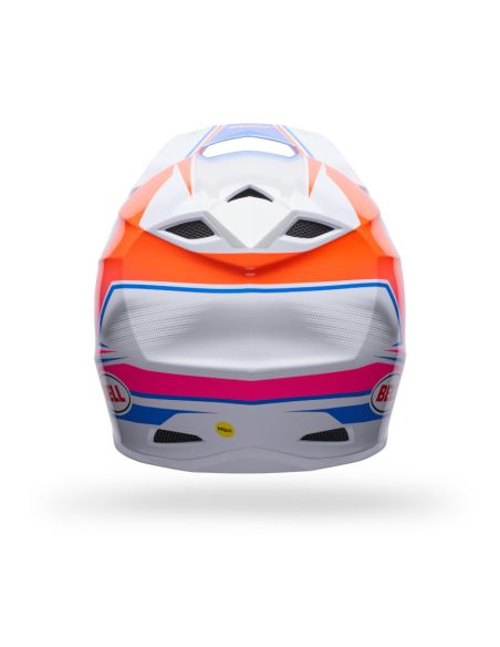 Casque cross Bell MX-10 MIPS Speedway- Blanc Bleu