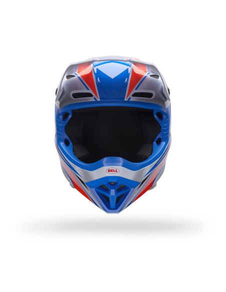 Casque cross Bell MX-10 MIPS Speedway- Blanc Bleu