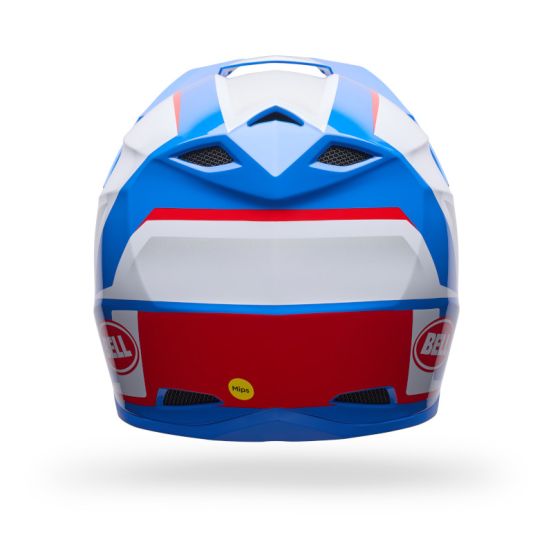 Casque cross enfant Bell MX-10 MIPS Spiral- Blanc Rouge Bleu
