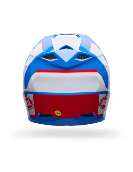 Casque cross enfant Bell MX-10 MIPS Spiral- Blanc Rouge Bleu