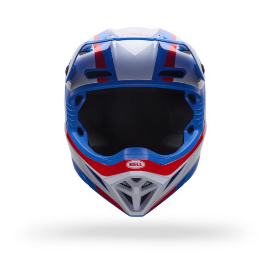 Casque cross enfant Bell MX-10 MIPS Spiral- Blanc Rouge Bleu