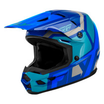 Casque cross enfant Fly 2027 Kinetic Scrap - Bleu Gris