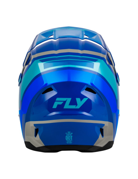 Casque cross enfant Fly 2027 Kinetic Scrap - Bleu Gris