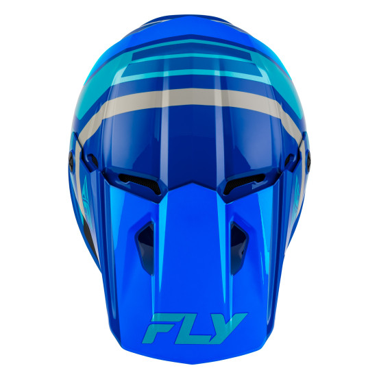 Casque cross enfant Fly 2027 Kinetic Scrap - Bleu Gris
