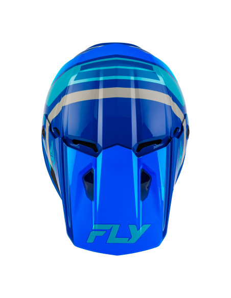 Casque cross enfant Fly 2027 Kinetic Scrap - Bleu Gris