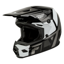 Casque cross enfant Fly 2027 Kinetic Scrap - Noir Blanc Gris