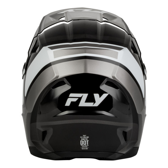 Casque cross enfant Fly 2027 Kinetic Scrap - Noir Blanc Gris