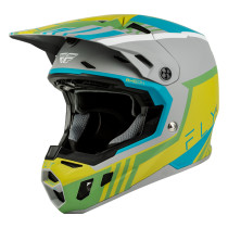 Casque cross Fly 2027 Formula CC Strike - Gris mat Vert Turquoise