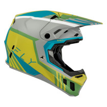 Casque cross Fly 2027 Formula CC Strike - Gris mat Vert Turquoise 2