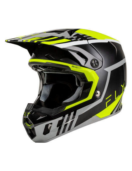 Casque cross Fly 2027 Formula CC Strike - Gris Noir Jaune fluo