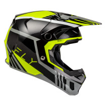 Casque cross Fly 2027 Formula CC Strike - Gris Noir Jaune fluo 2