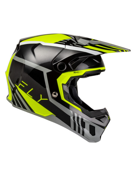 Casque cross Fly 2027 Formula CC Strike - Gris Noir Jaune fluo