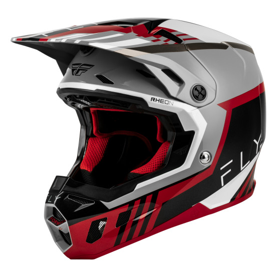 Casque cross Fly 2027 Formula CC Strike - Gris Rouge Noir Blanc