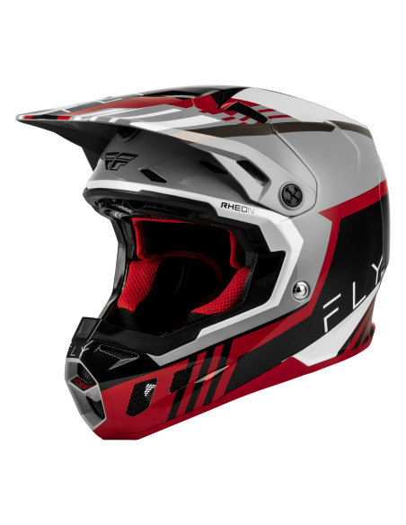 Casque cross Fly 2027 Formula CC Strike - Gris Rouge Noir Blanc