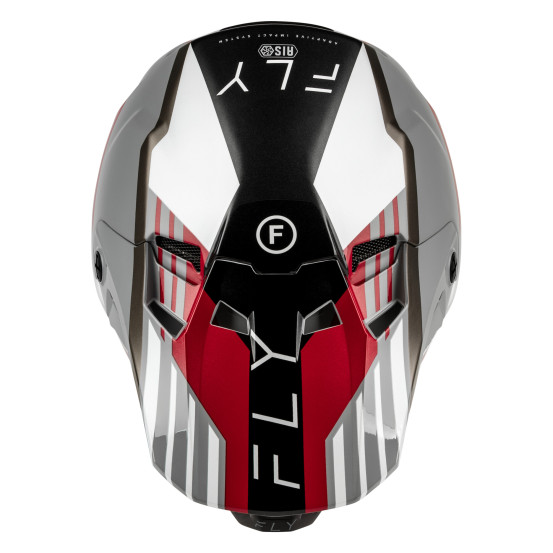 Casque cross Fly 2027 Formula CC Strike - Gris Rouge Noir Blanc