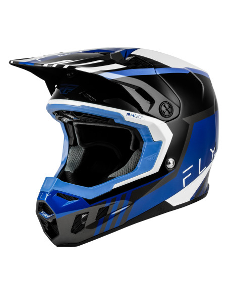 Casque cross Fly 2027 Formula CC Strike - Noir Bleu Gris Blanc
