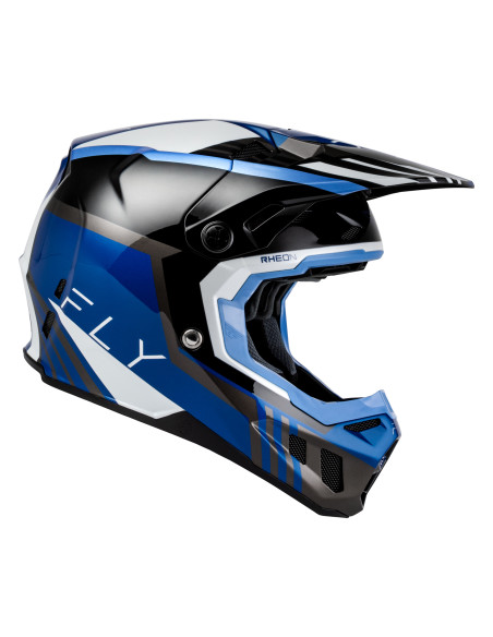 Casque cross Fly 2027 Formula CC Strike - Noir Bleu Gris Blanc