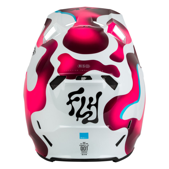 Casque cross Fly 2027 Formula CC Vibe - Blanc Rose Bleu