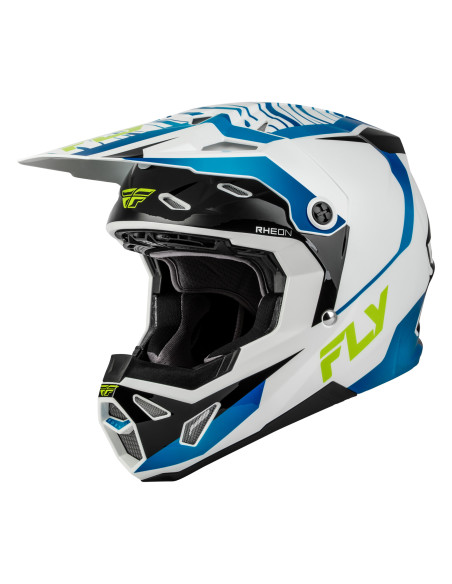 Casque cross Fly 2027 Formula CP Charge - Blanc Bleu Noir