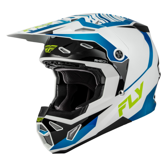 Casque cross Fly 2027 Formula CP Charge - Blanc Bleu Noir