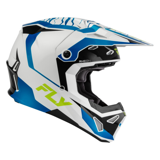 Casque cross Fly 2027 Formula CP Charge - Blanc Bleu Noir