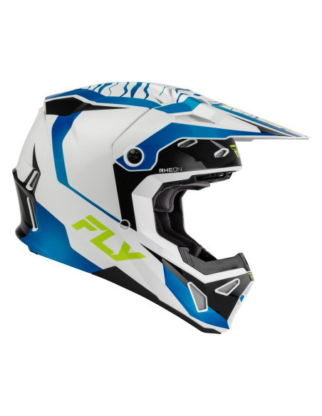 Casque cross Fly 2027 Formula CP Charge - Blanc Bleu Noir