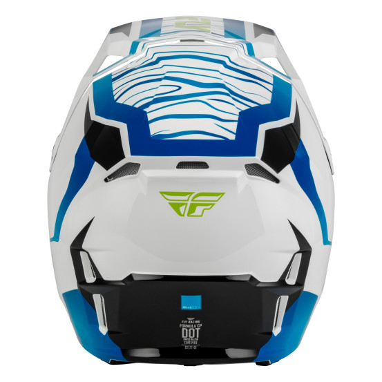 Casque cross Fly 2027 Formula CP Charge - Blanc Bleu Noir