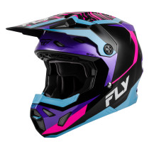 Casque cross Fly 2027 Formula CP Charge - Noir Violet Rose Bleu 2