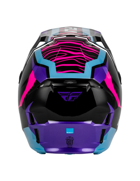 Casque cross Fly 2027 Formula CP Charge - Noir Violet Rose Bleu