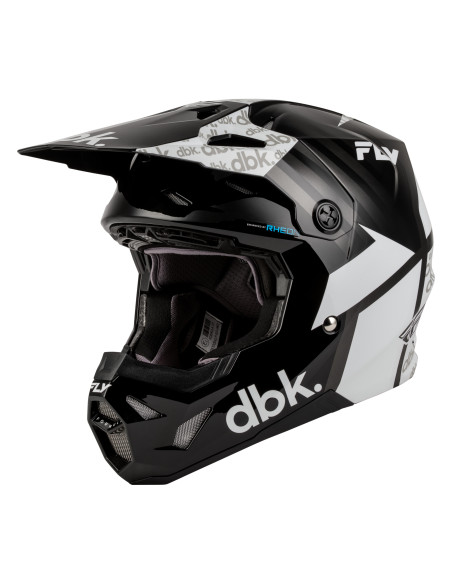 Casque cross Fly 2027 Formula CP DBK - Noir Blanc Gris