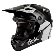 Casque cross Fly 2027 Formula CP DBK - Noir Blanc Gris