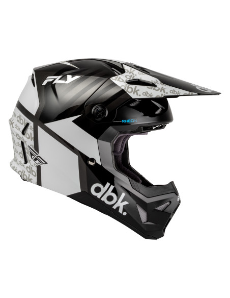 Casque cross Fly 2027 Formula CP DBK - Noir Blanc Gris