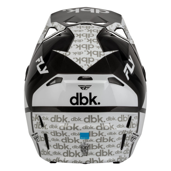 Casque cross Fly 2027 Formula CP DBK - Noir Blanc Gris
