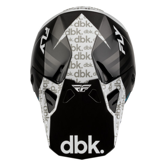 Casque cross Fly 2027 Formula CP DBK - Noir Blanc Gris