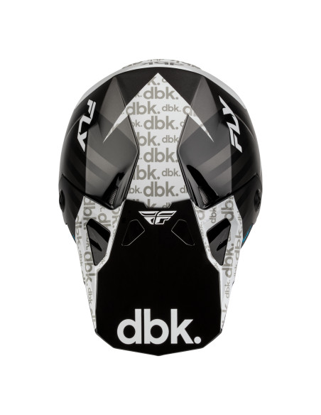 Casque cross Fly 2027 Formula CP DBK - Noir Blanc Gris