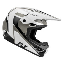 Casque cross Fly 2027 Kinetic Sync - Blanc Noir Gris 2